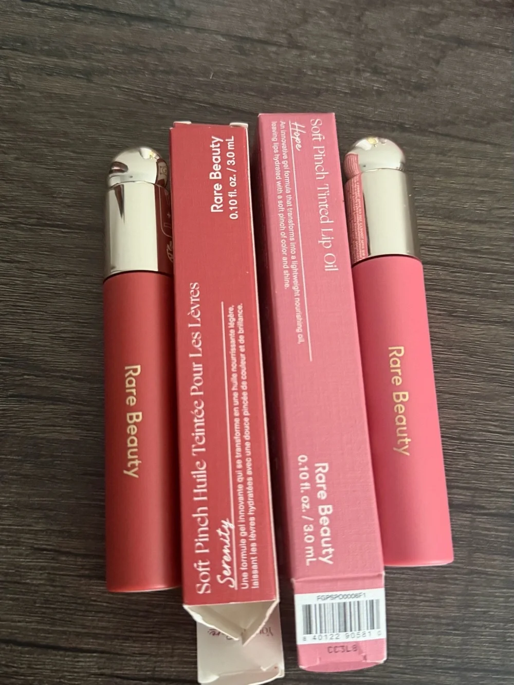 Rare Beauty Soft Pinch Tinted Lip Oil — Rose Pink & Deep Rose